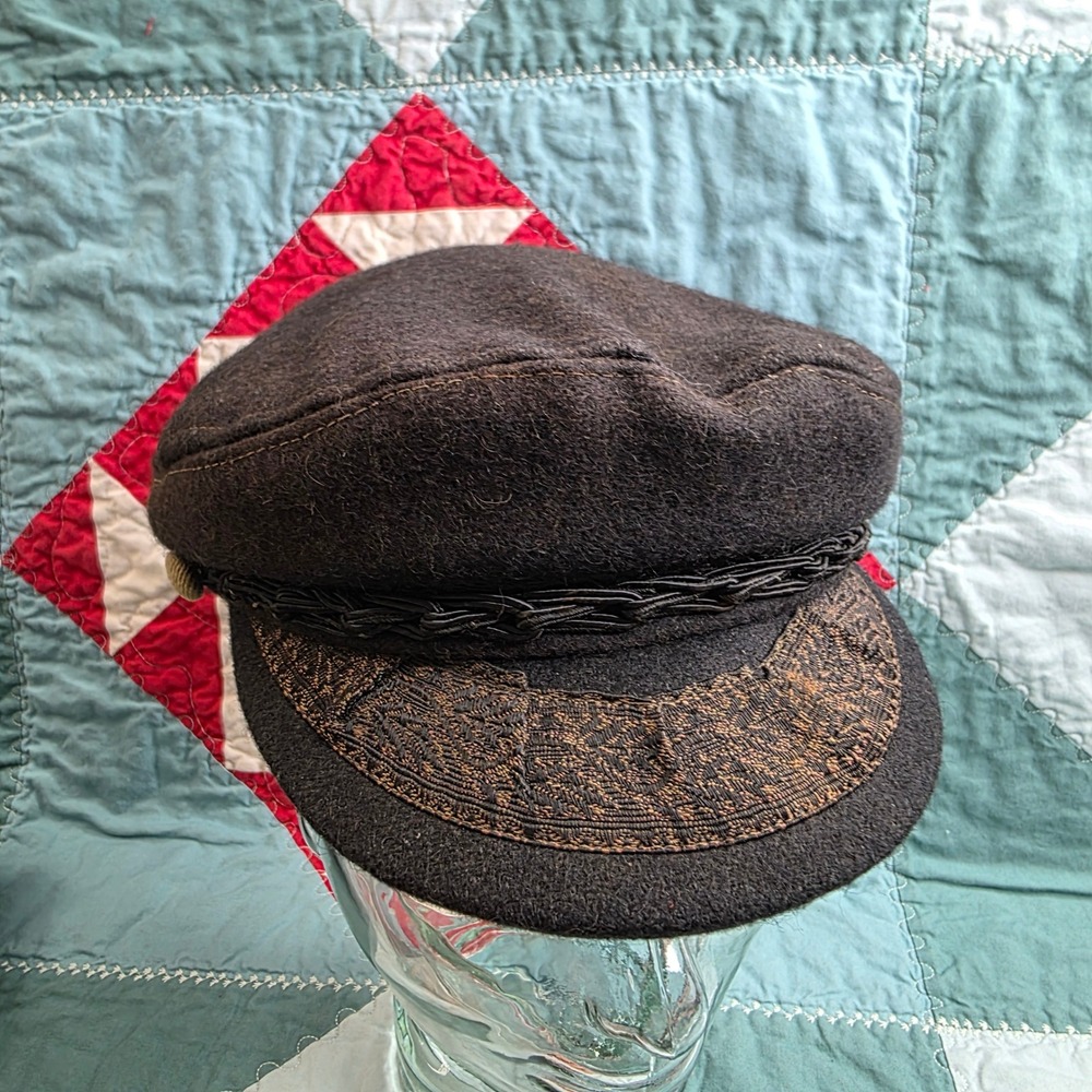 Aegean Greek Fishermans Cap Brown Wool Nylon Blend Made in Greece